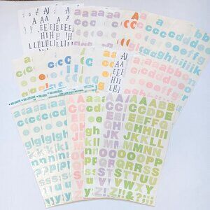 Lot of Mrs. Grossman's Multicolor Vellum Upper/Lower Case Sticker Letters 57 pcs